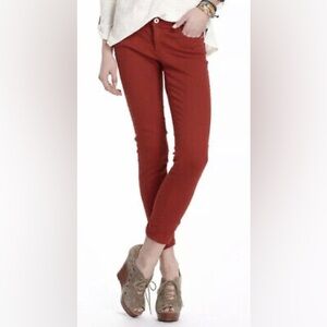 AG Jeans The Stevie Ankle Slim Straight Ankle in Size 30R in Red